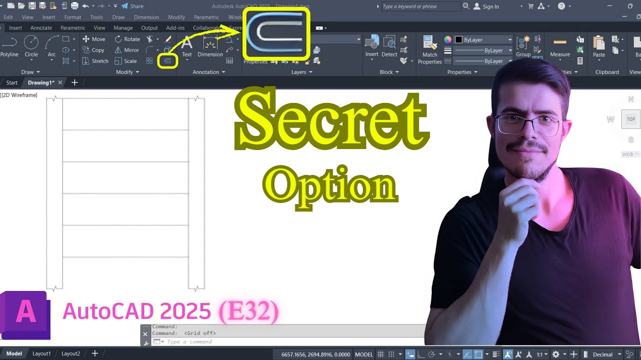 Учебное пособие по AutoCAD 2025 для начинающих (E32) | Секреты команды смещения, о которых вы ник...