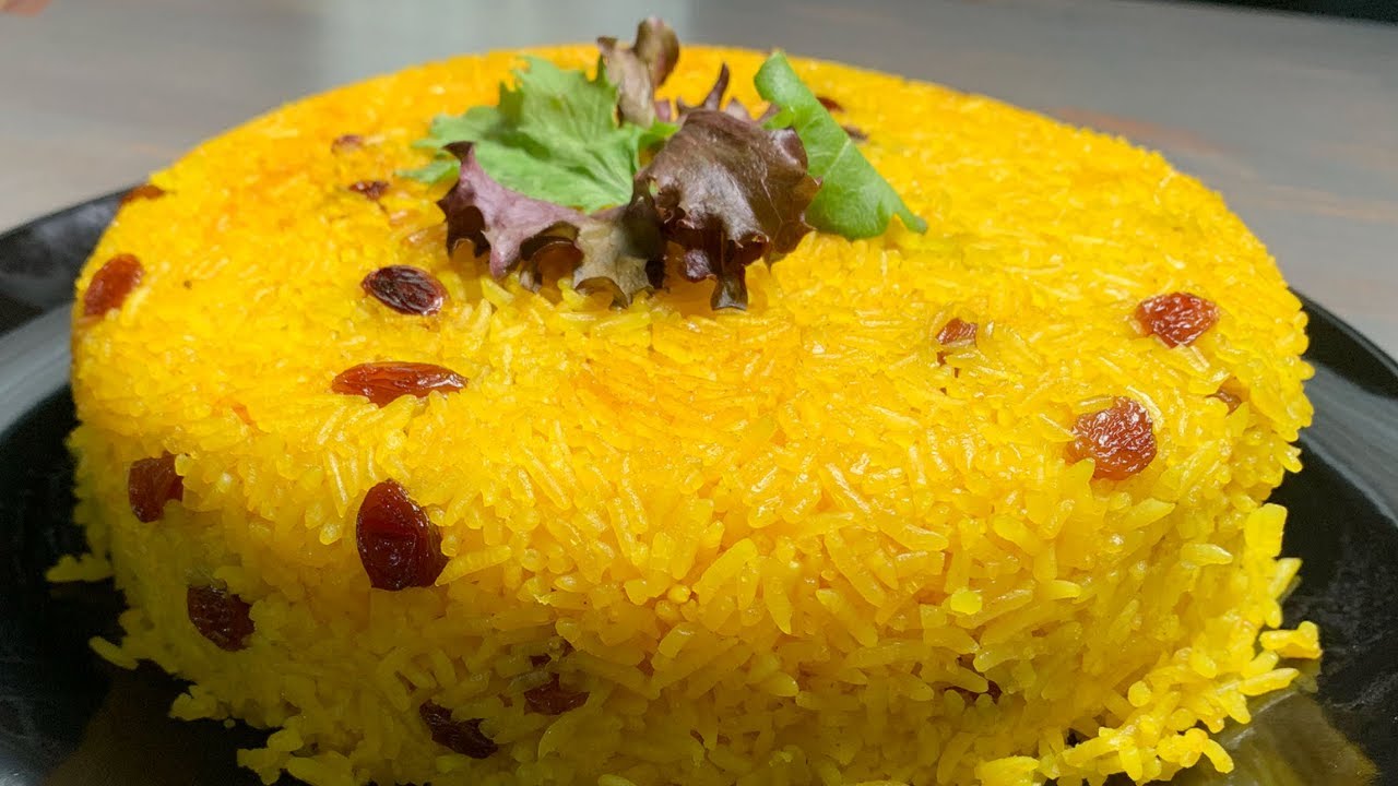 Turmeric Rice with Raisin recipe/Yellow Rice with brown Raisin recipe