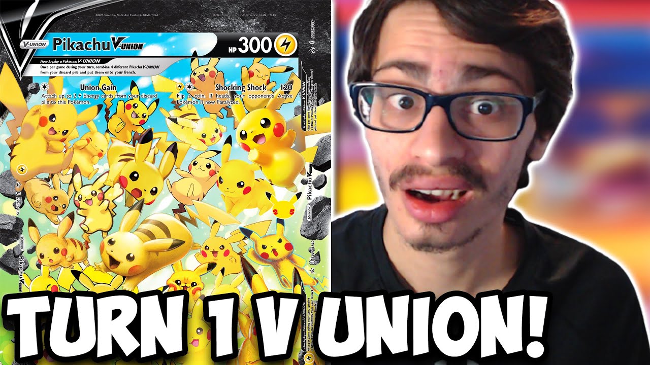 TURBO Turn 1 PIKACHU V-Union Item Lock! Insane Draw w/Squawkabilly! PTCGL