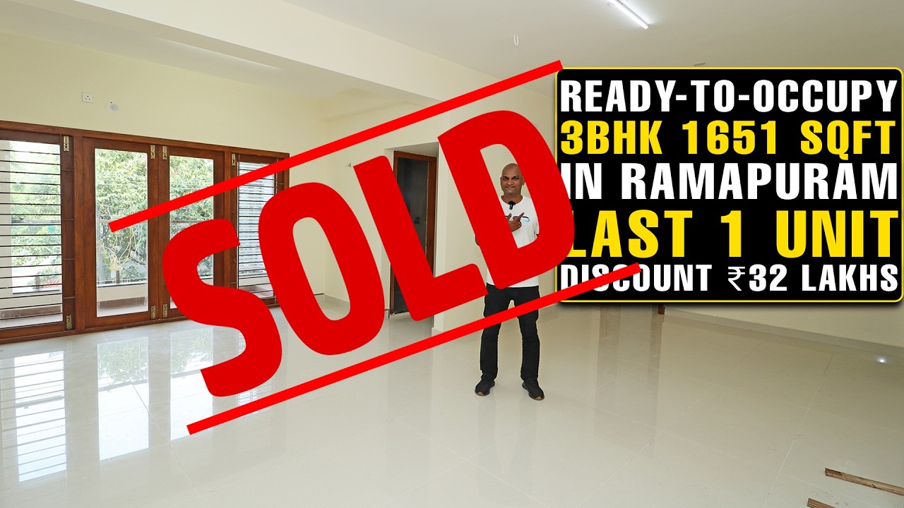 #1495 Ready-to-Occupy 3 BHK in Ramapuram! | Last unit with ₹32 Lakhs DISCOUNT