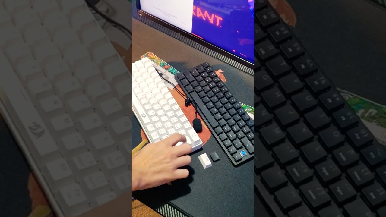 Diferen&ccedil;a switch teclado mec&acirc;nico 60% slim VS normal Redragon (sound)