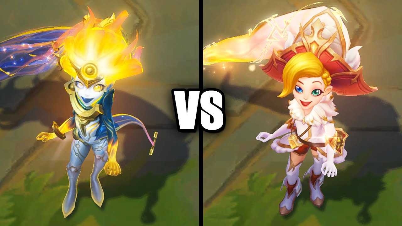 Prestige Eternal Aspect Zoe vs Prestige Arcanist Zoe Skins Comparison (League of Legends)