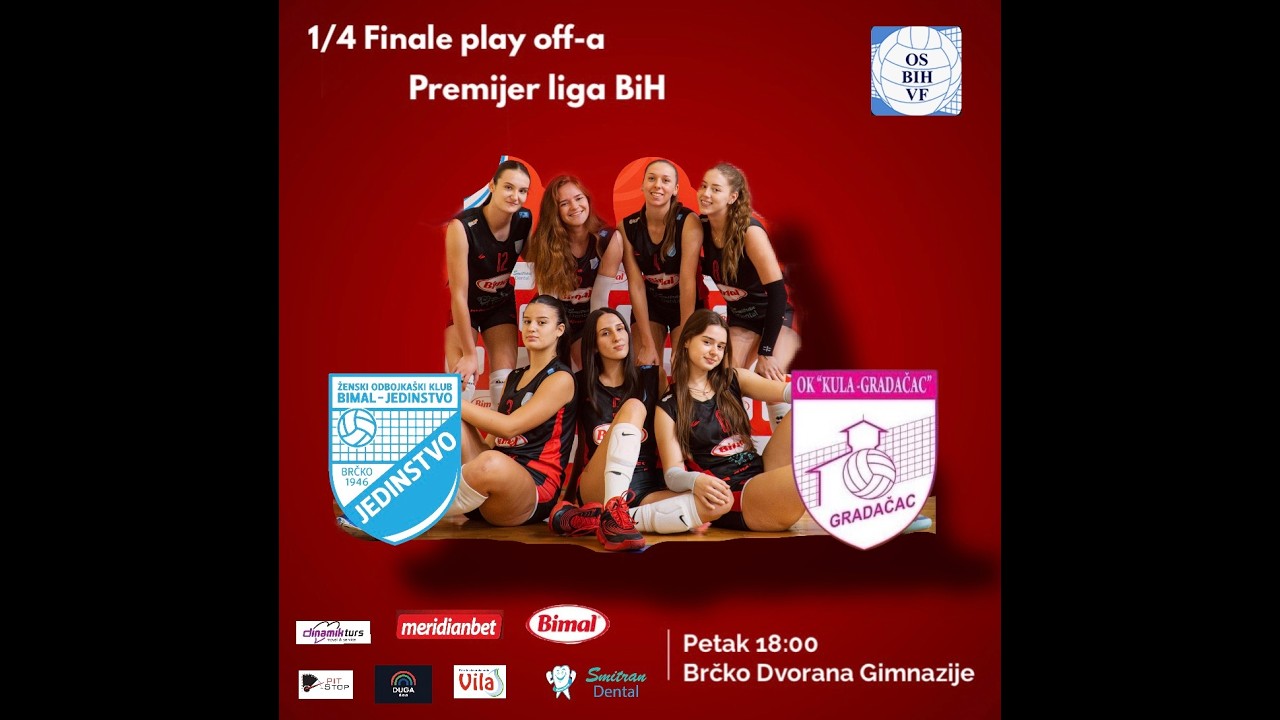 Premijer liga OSBiH za odbojksšice: ŽOK BIMAL JEDINSTVO- - OK KULA - 1/4 finala play off-a