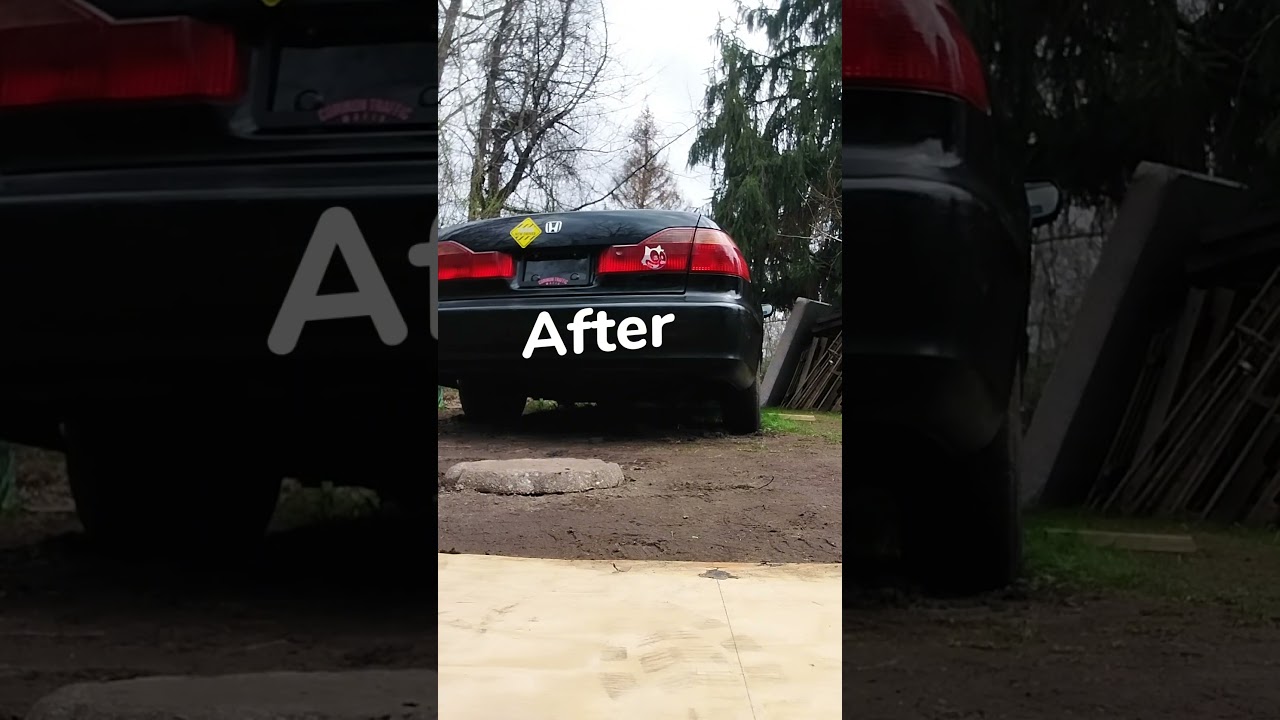 Before and after 2000 Accord 2.3 Muffler Delete #cars #honda #accord #6thgenaccord #f23