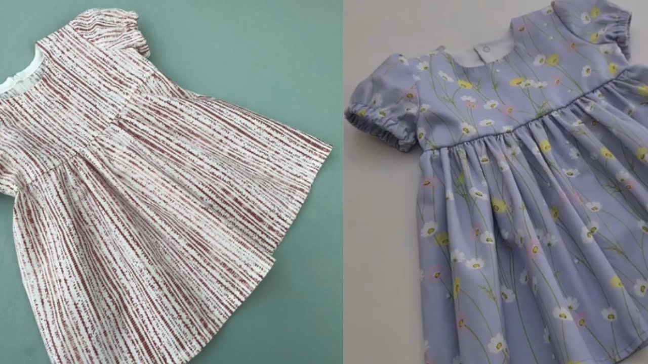 9-12 Aylık Bebek Elbise Dikmek Çok Kolay / Şirin Elbise Dikmenin İki Yolu / Nasıl Yapılır?