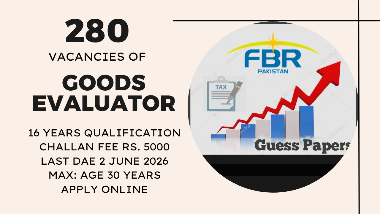 Good Evaluators FBR GOP jobs jobs in FBR 2026 HOW TO APPLY ONLINE QUALIFICATION CHALLAN FEE AGE
