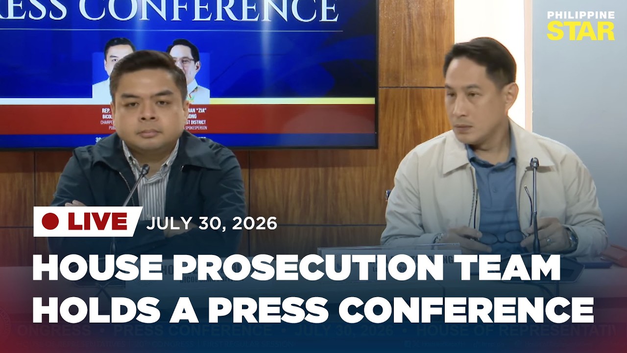 LIVESTREAM: House prosecution team holds a press conference (July 30, 2026)