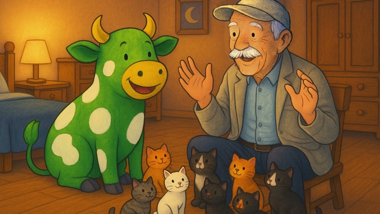 Histoire bonus : Papoune raconte Vache-Verte et les 8 chatons
