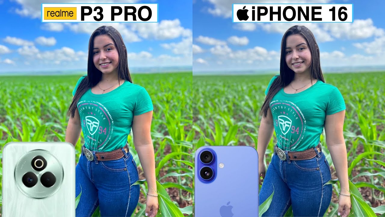 Сравнение тестов камер Realme P3 Pro и iPhone 16