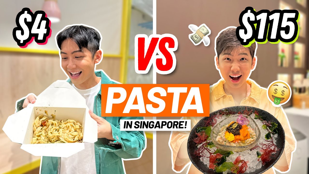 $4 vs $115 Pasta in Singapore (CHEAP vs EXPENSIVE)