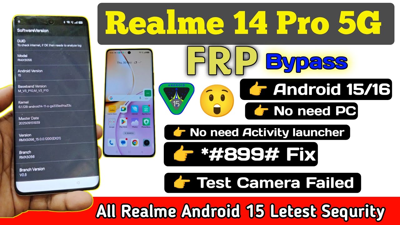 Realme 14 Pro 5G FRP Bypass Android 15 | Latest Security Patch Unlock | No PC Needed