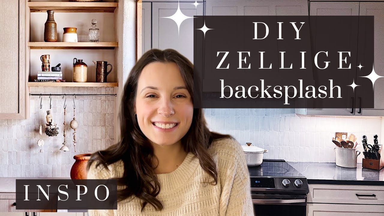 Complete beginner DIY kitchen backsplash/budget friendly zellige tile