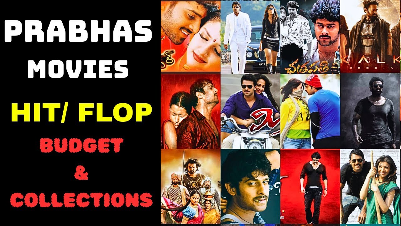 Prabhas All Movies List | Hits & Flops | Budget, Box Office Collections, Gross & Share Explained