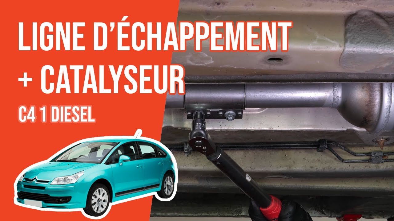 Changer la ligne d'échappement / Catalyseur Citroën C4 1 2.0 HDI 💨