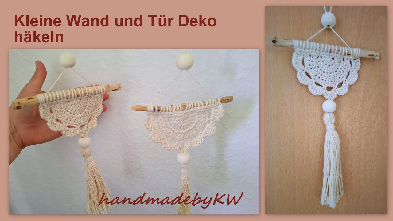 Kleine Wand oder Tür Dekoration häkeln