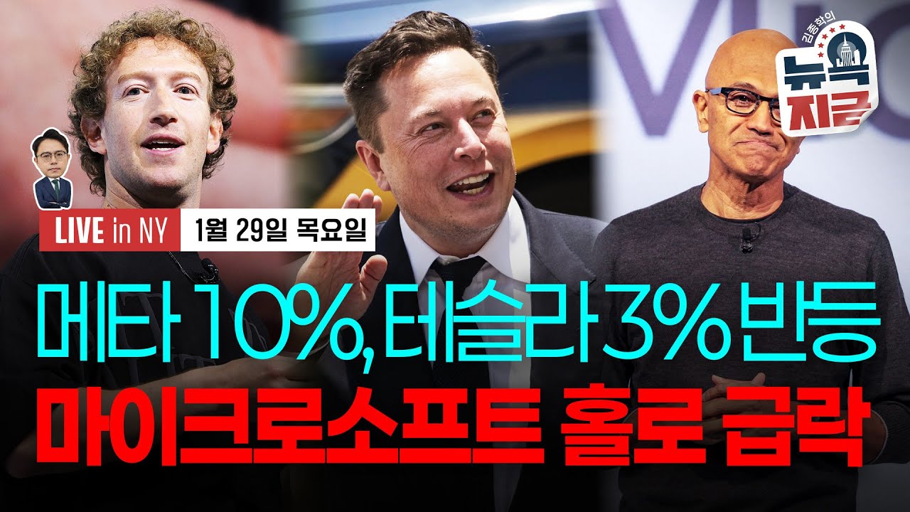 [김종학의 뉴욕, 지금-1월29일] S&P 사상 첫 7천 | 파월 FOMC 연설 | 종목(메타, MS, 테슬라, ASML, 인텔, GE버노바, 코닝, 스타벅스, EAT, AT&T)