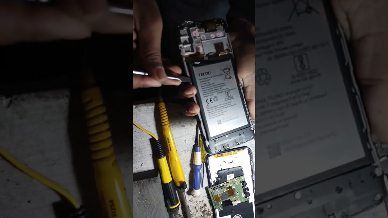 😱😱 techno mobile disassemble battery #shorts