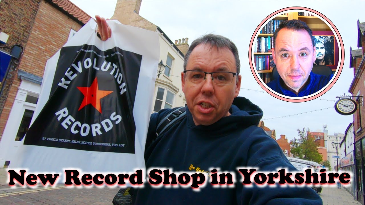 Visiting a new record shop in Yorkshire, England 🙂