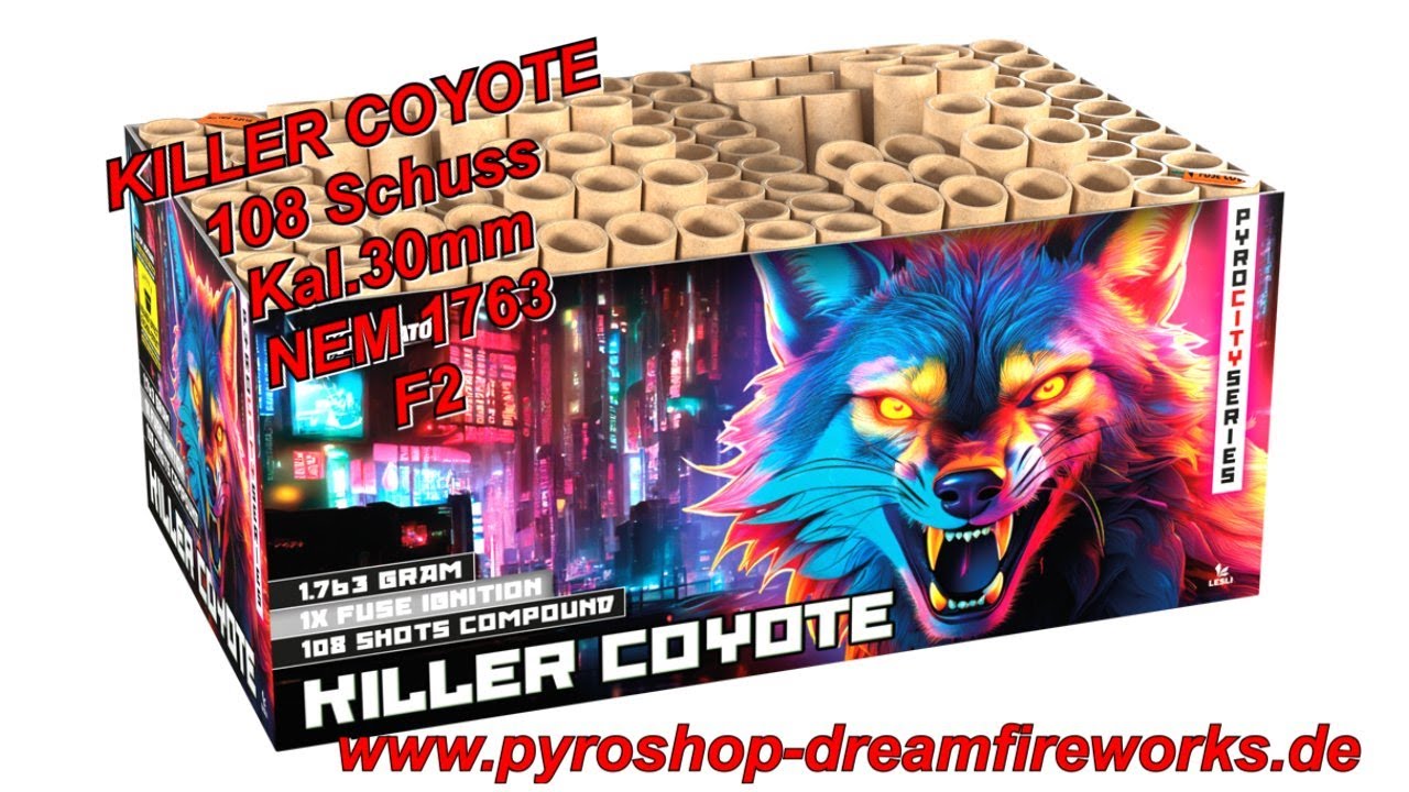 KILLER COYOTE - 04444 | CAT F2 | Dreamfireworks Pyroshop