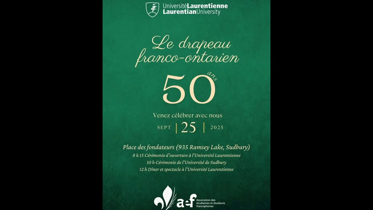 50e anniversaire de la création du drapeau franco-ontarien