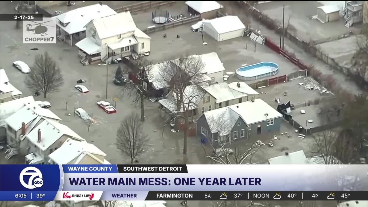 Detroit water main break: Residents still dealing with damage one year after disaster