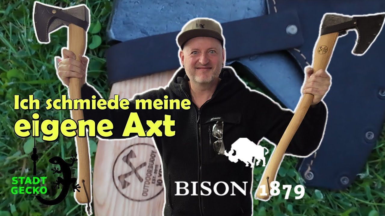 BISON Axt-Schmiedekurs 🪓 Ich schmiede meine eigene Bushcraft Axt mit @outdoor-buddy&@SICKYPOPP | 🦎