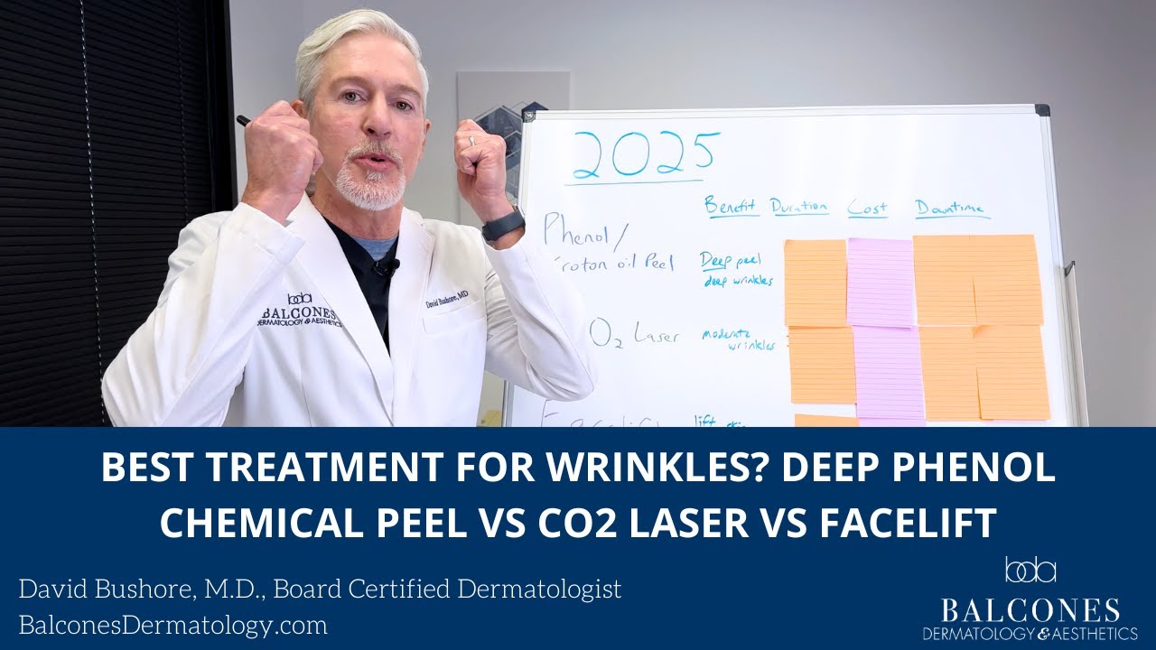 Best Treatment for Wrinkles? Deep Phenol Chemical Peel vs CO2 Laser vs Facelift | Dr. David Bushore
