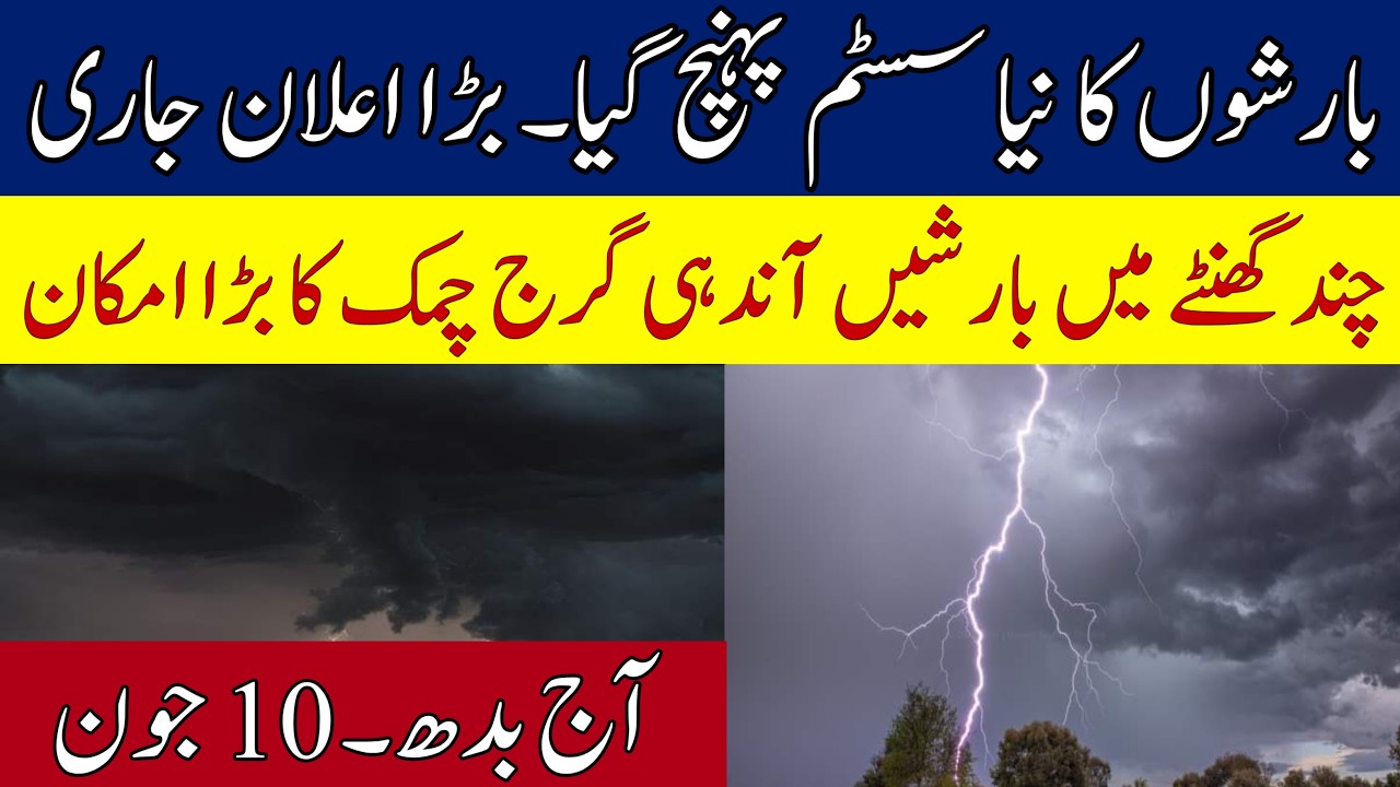 Weather Update Today | 10 June | Rains are ⚡ are Starting Today | Pakistan Weather Report