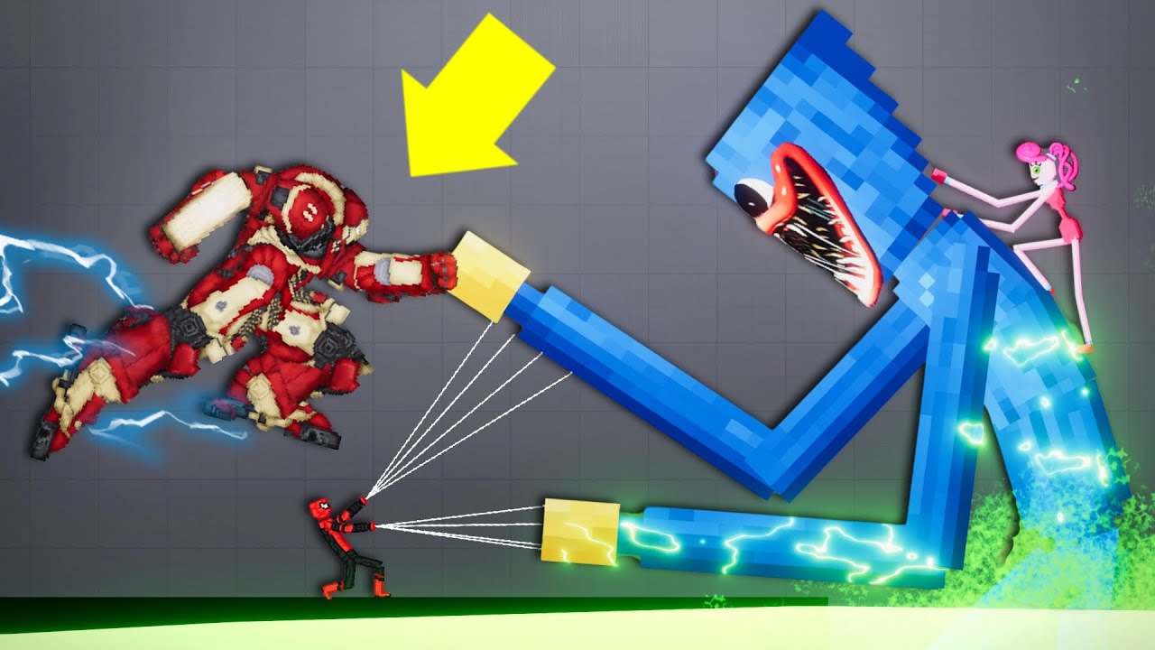 Marvel Heroes Spiderman Iron Man vs Poppy Playtime BOSS 1-2