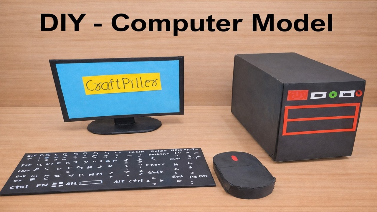 how to make computer model with waste material | CPU | Keyboard | Mouse | Monitor | CraftPiller