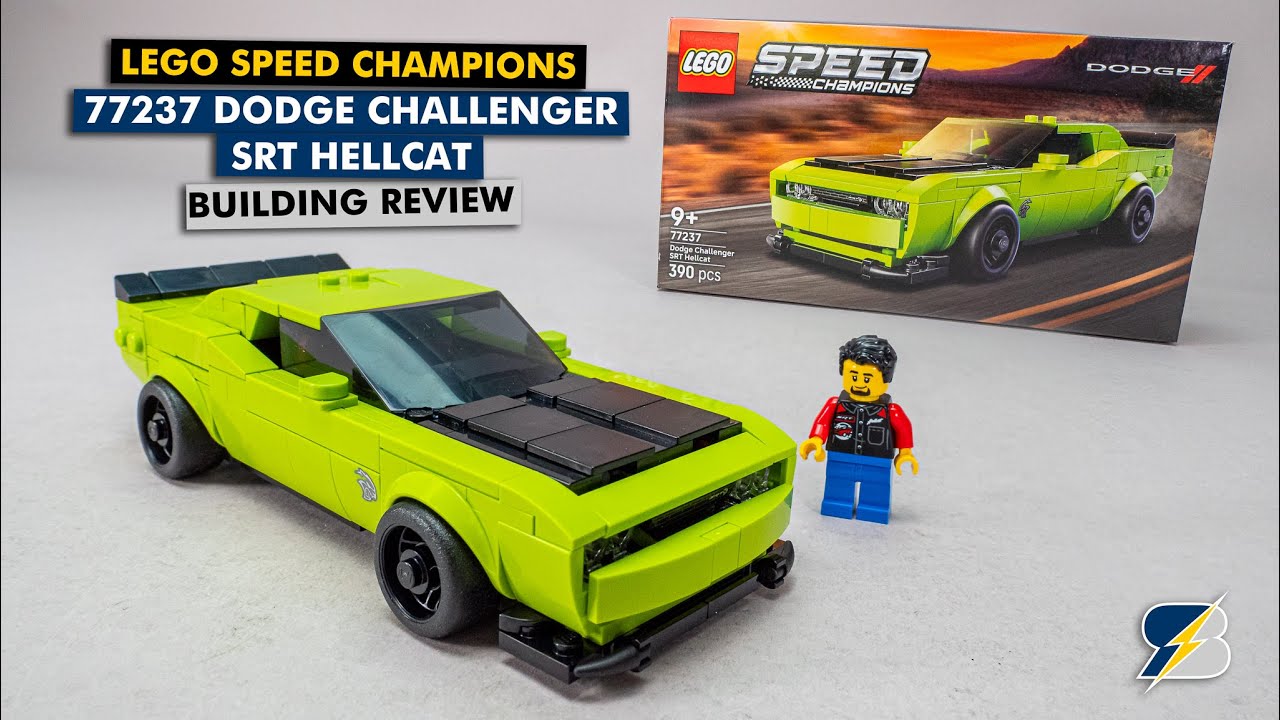 LEGO Speed Champions 77237 Dodge Challenger SRT Hellcat detailed building review - ZERO STICKERS!