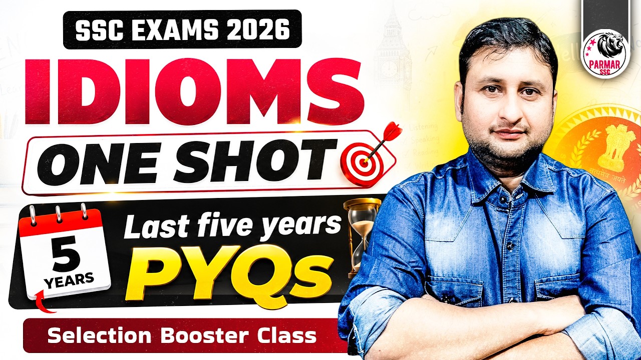 IDIOMS ONE SHOT (PYQs) | FOR SSC CGL, STENO & ALL OTHER EXAMS