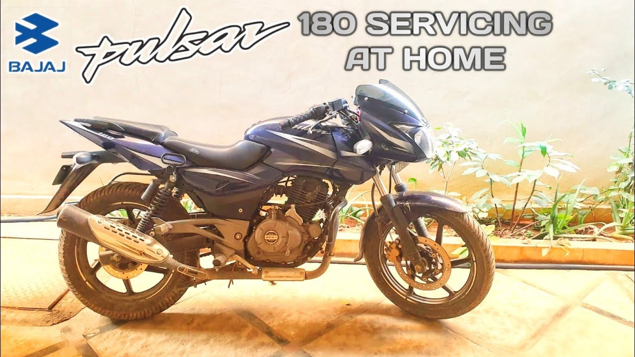 Bajaj Pulsar 180 Servicing at Home// Engine oil Change// Air Filter//BvjTech