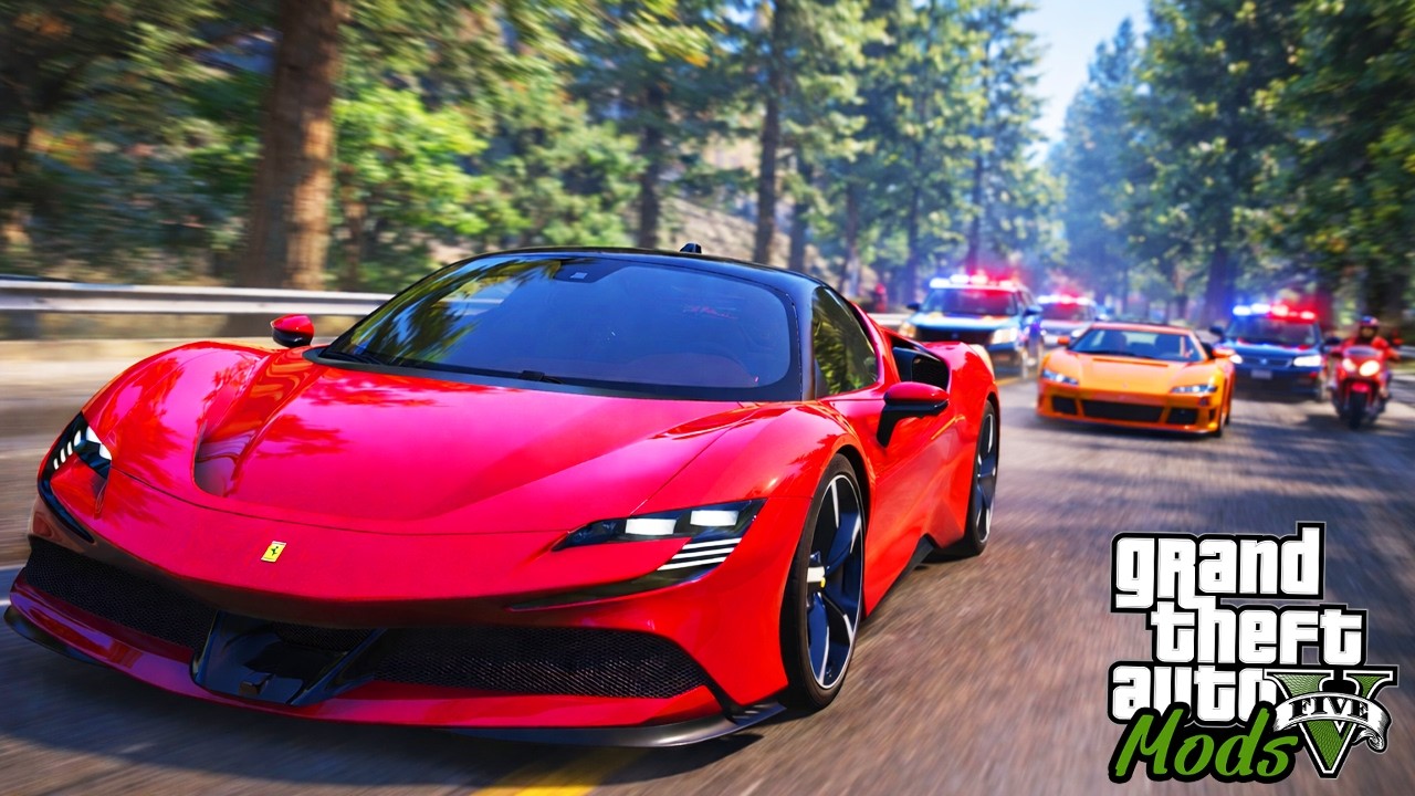 PARTICIPEI DE UMA CORRIDA DE RUA COM UMA FERRARI SF90 DEIXEI GERAL NO CHEIRINHO! - GTA 5 MODS