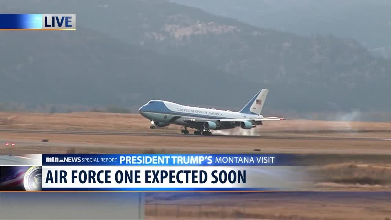 WATCH: Air Force One lands in Missoula