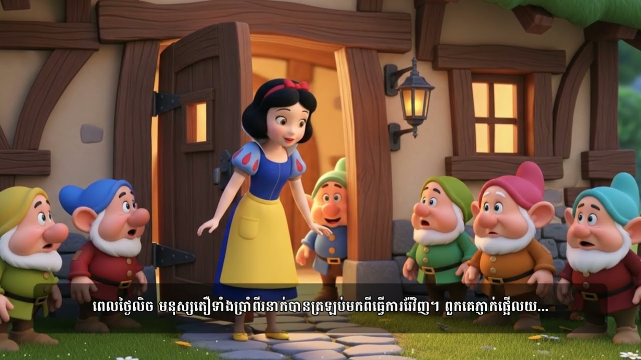 រឿងនិទាននាងស្បែកស និងមនុស្សតឿទាំង ៧ | Snow White and the Seven Dwarfs (Khmer Fairy Tale)