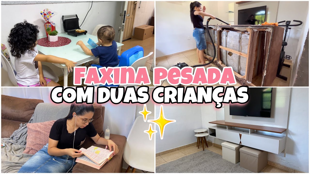 ROTINA NAS FÉRIAS COM DUAS CRIANÇAS - FAXINEI E DECOREI A SALA PARA O NATAL