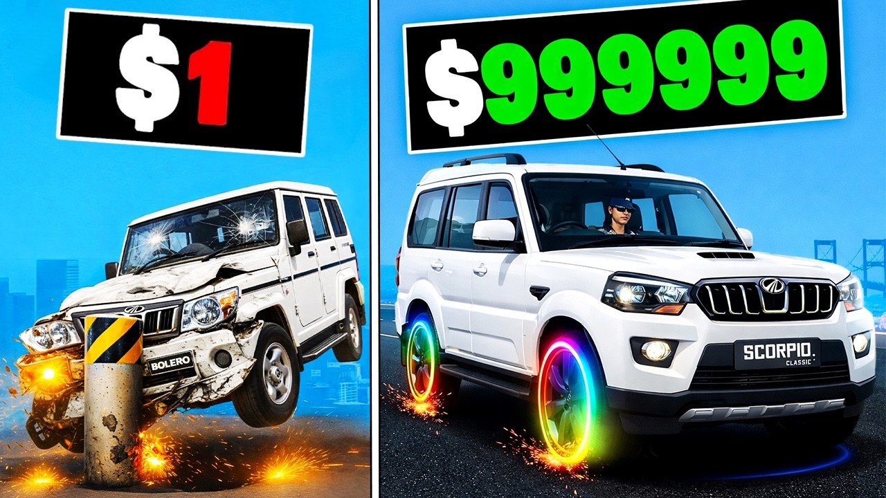 $1 to $1,000,000 MAHINDRA Car in GTA 5!