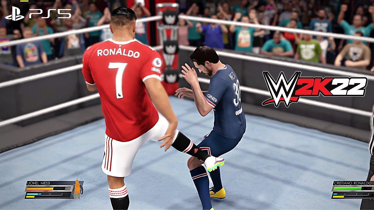 WWE 2K22 — Криштиану Роналду против Лионеля Месси — матч за чемпионство WWE на главном событии Wr...