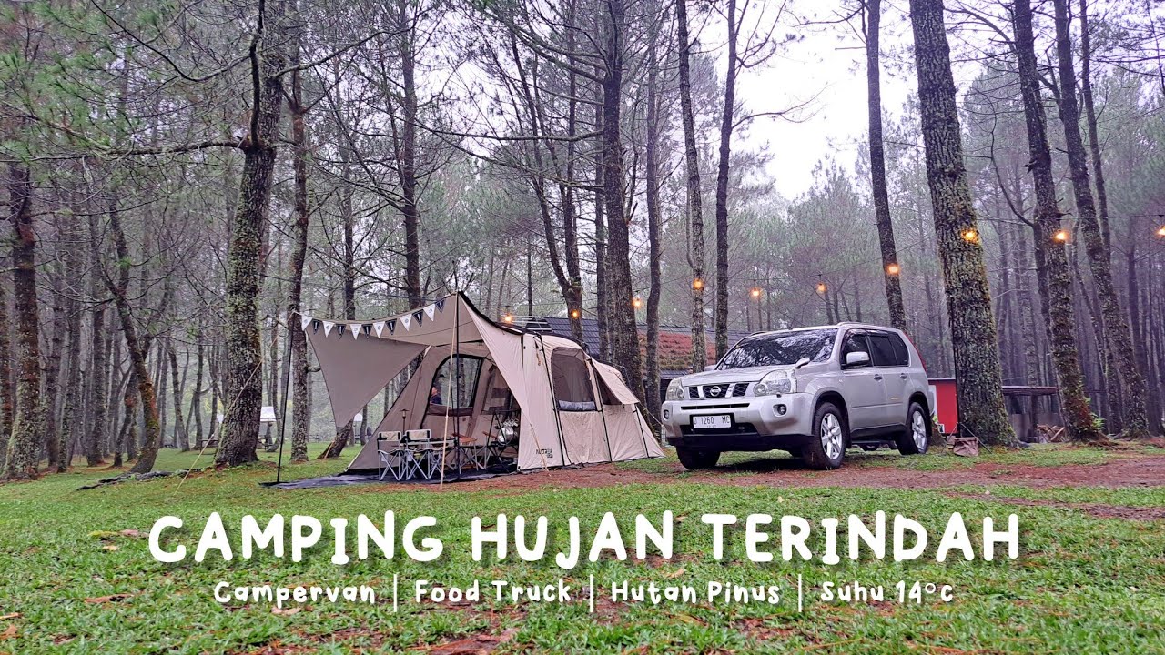 Camping Keluarga di Jungle Milk Lembang, Suasana Hujan Indah, Hijau, Berkabut dan Dingin 14°C