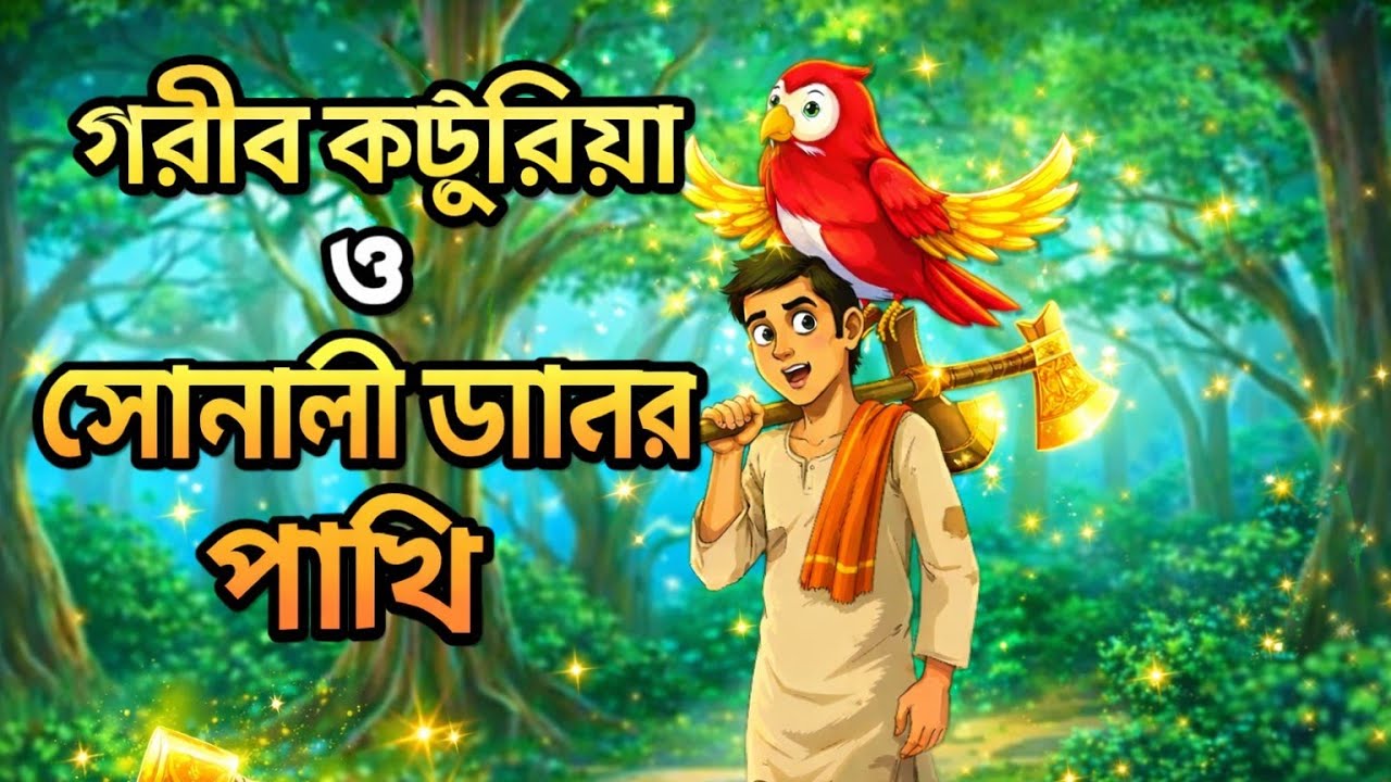 গরীব কাঠুরিয়া ও সোনালী ডানার পাখি | 2d Bengali Rupkothar Golpo | Bengali Fairytale Cartoon