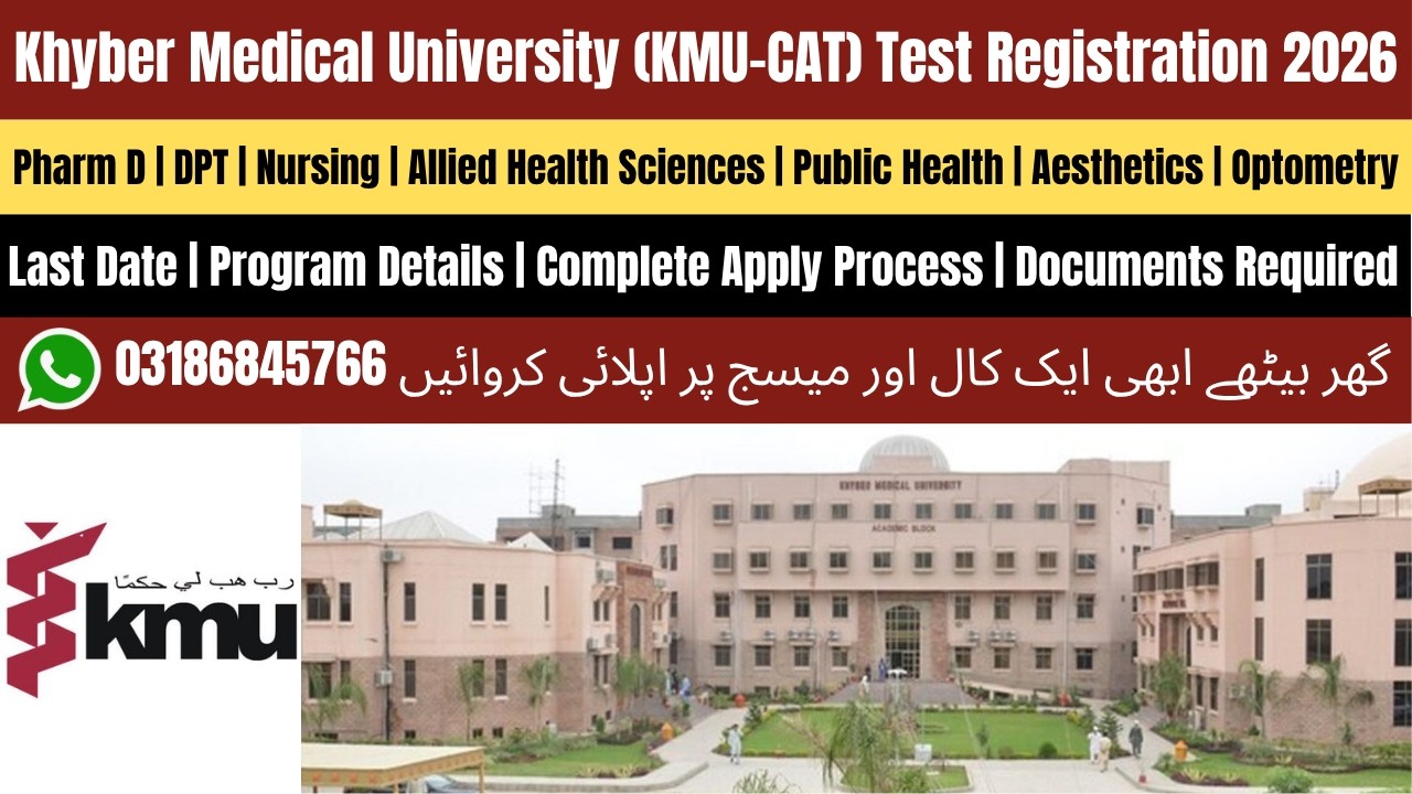 KMU CAT Test 2026 | KMU University Peshawar | Khyber Medical University | KMU Admission 2026