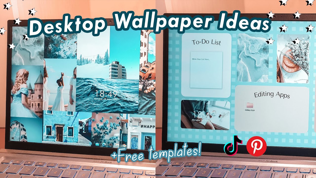 Laptop Desktop Wallpaper Ideas | IDE WALLPAPER UNTUK DESKTOP LAPTOP AESTHETIC + *FREE TEMPLATES!*