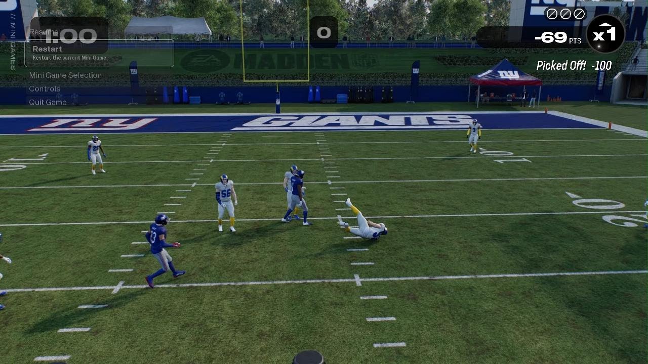 Madden NFL 26 Mini Game: Passing Skeleton Outmanned