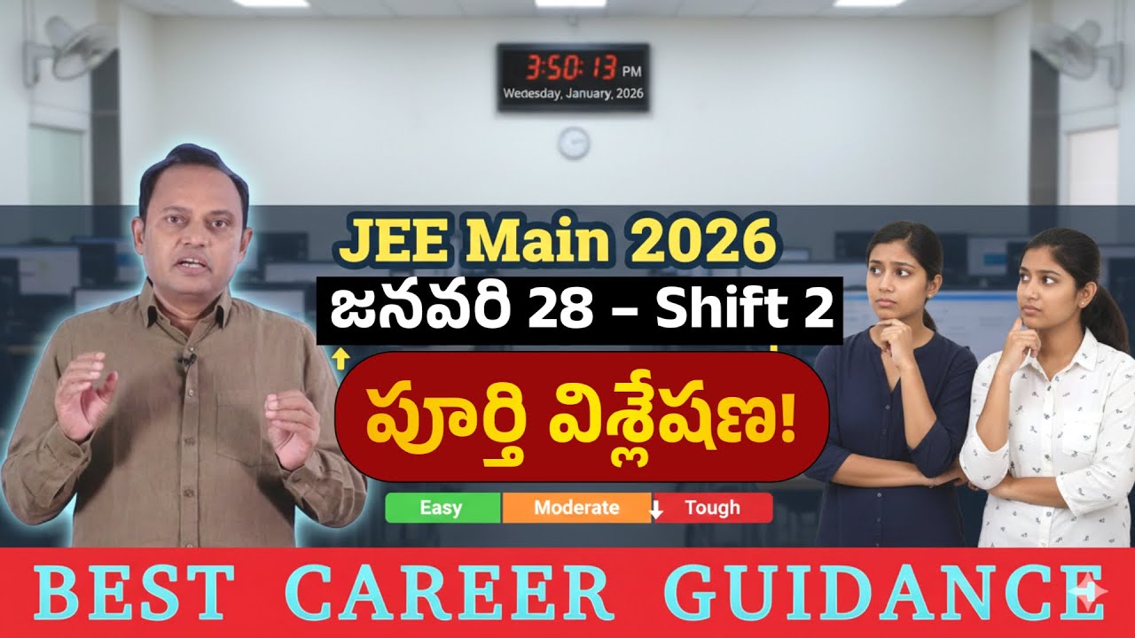 JEE Main 2026 Jan 28 Shift 2 Analysis | Detailed Paper Review, Cut-Off & Marks vs Percentile