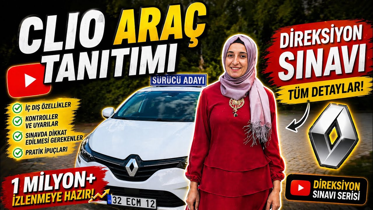 CLİO ARAÇ TANITIMI -- Direksiyon sınavı