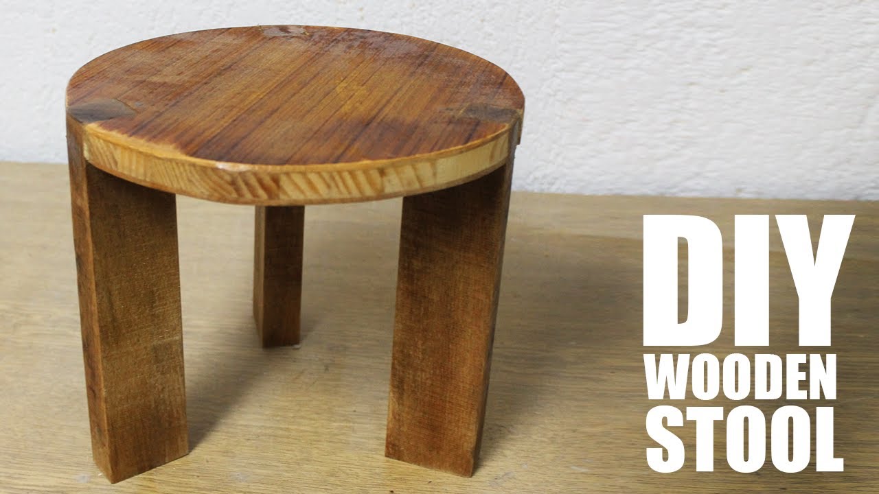 How to make a wooden stool - Three legged stool DIY