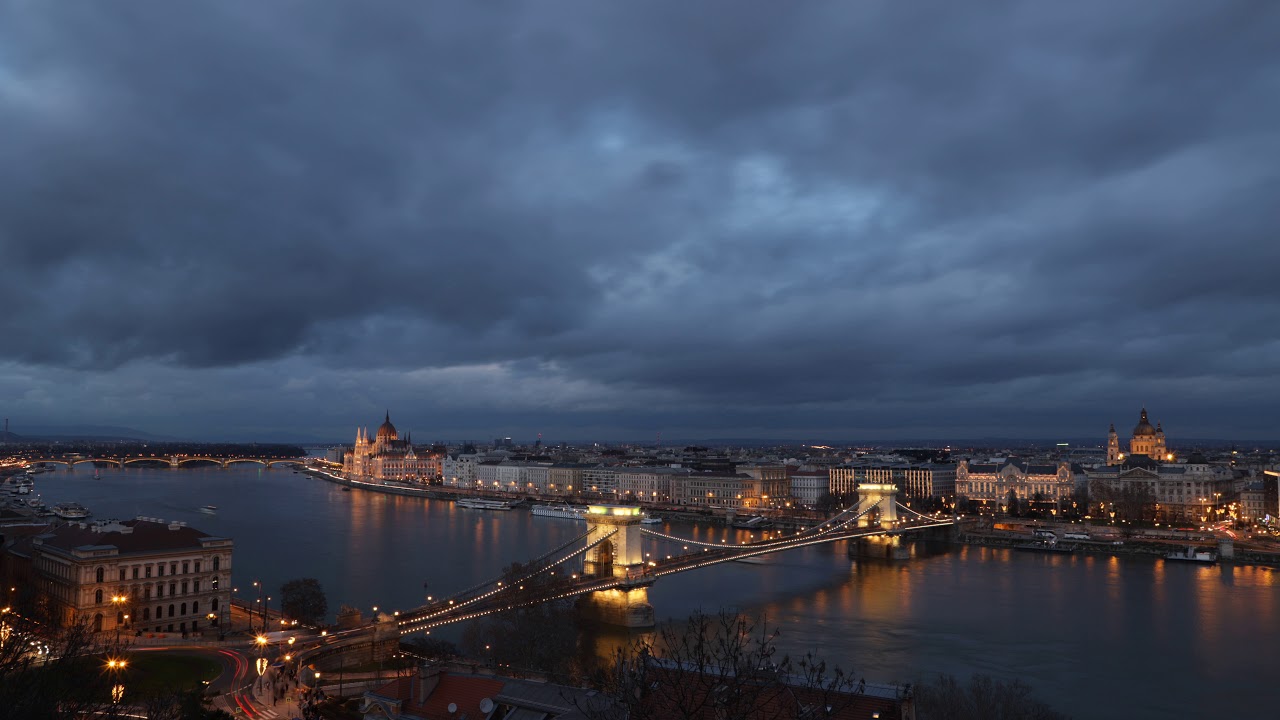 Budapest 4K day to night timelapse