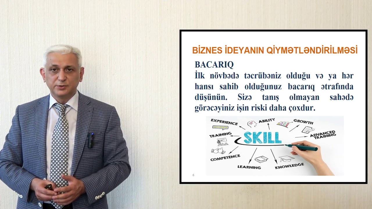 Sahibkarlıq üzrə dərslər. 5-ci dərs. Biznes ideya və onun qiymətləndirilməsi