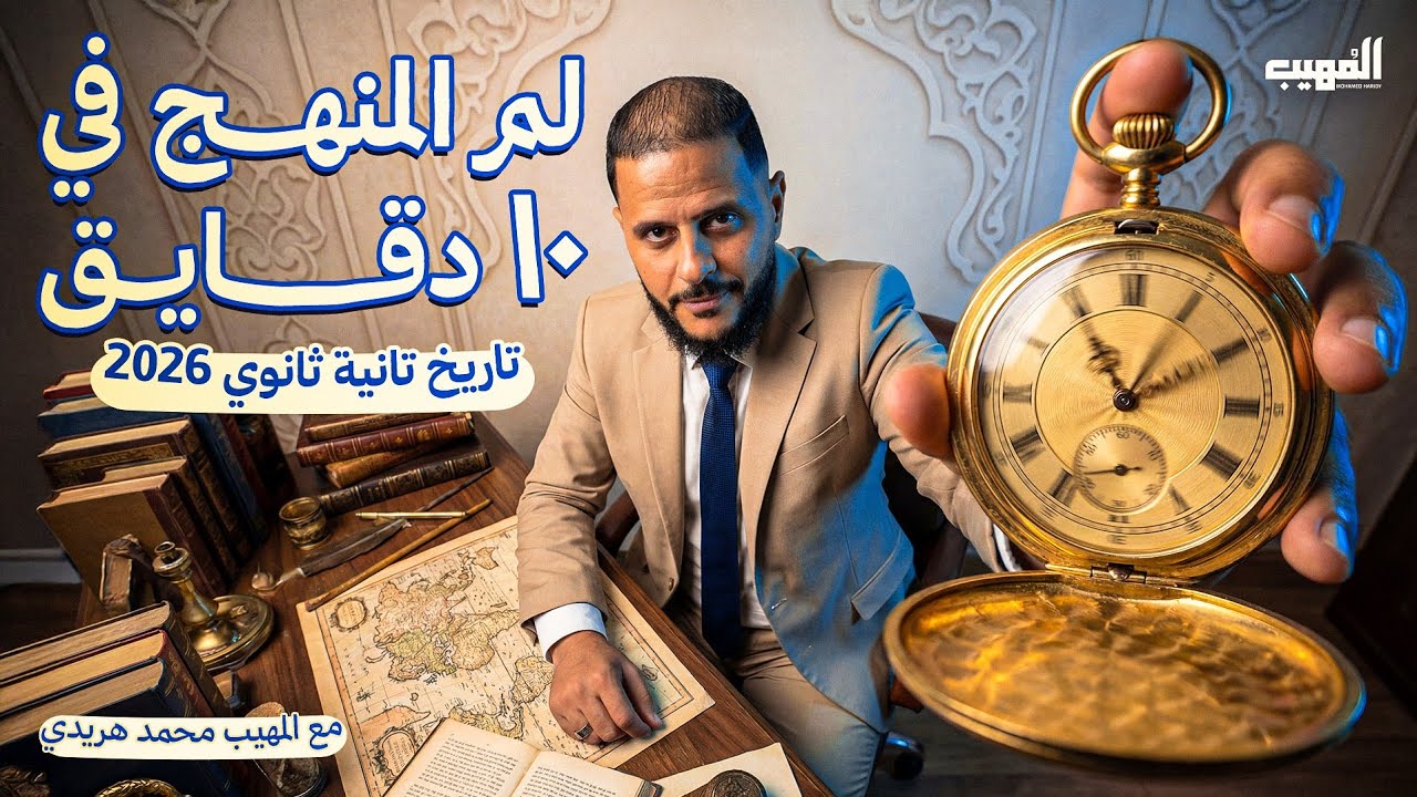 كبسولة تاريخ تانية ثانوي 2026 لامتحان نص السنة | مراجعة تاريخ نص السنة | مع المهيب محمد هريدي